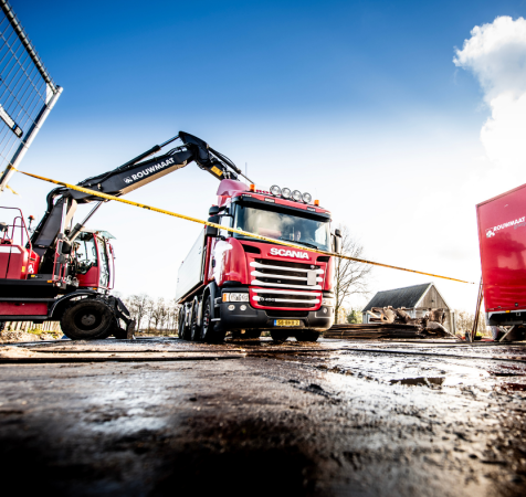 milieutechniek sanering westerhaar asbest gww rouwmaat kraan vrachtwagen