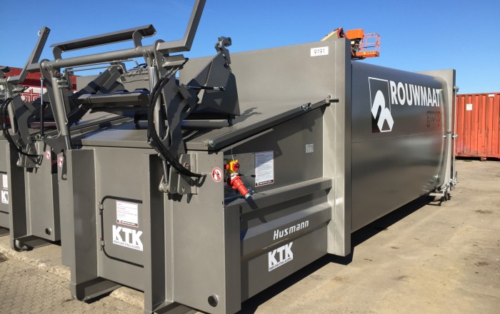 Afval perscontainer gepersonaliseerd KTK
