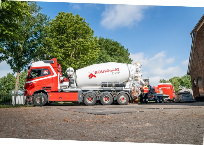 betonmixer beton vrachtwagen rouwmaat