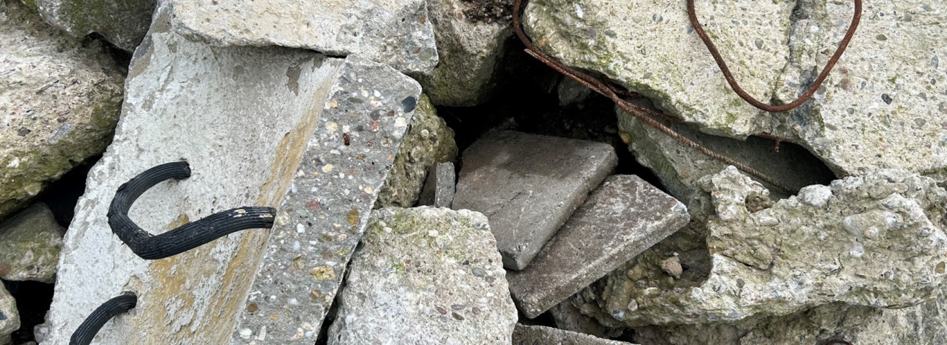 betonpuin beton afval rouwmaat