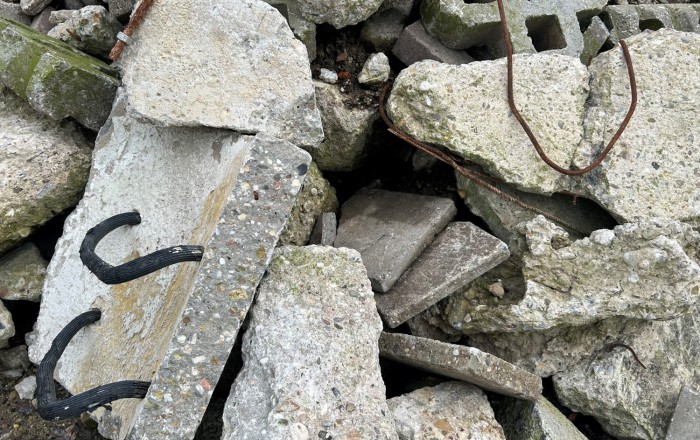 betonpuin beton afval rouwmaat