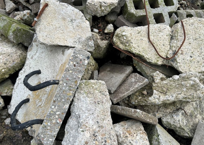 betonpuin beton afval rouwmaat