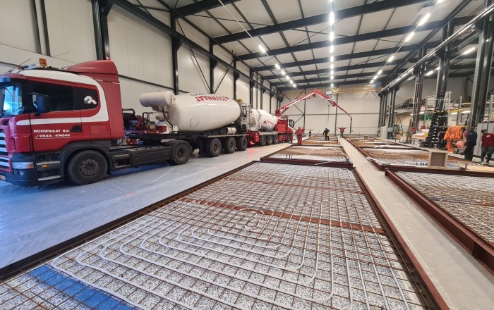 stort beton giekpomp rouwmaat
