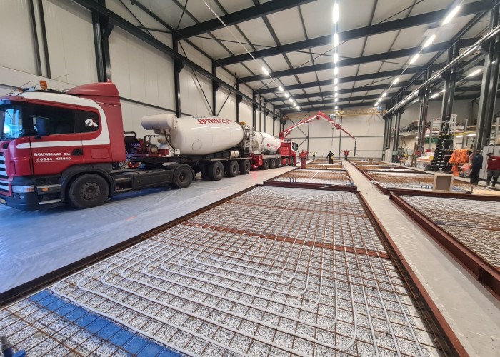 stort beton giekpomp rouwmaat