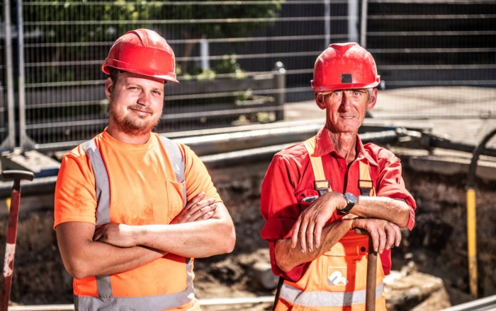 LR grondwerker Herman en Daan