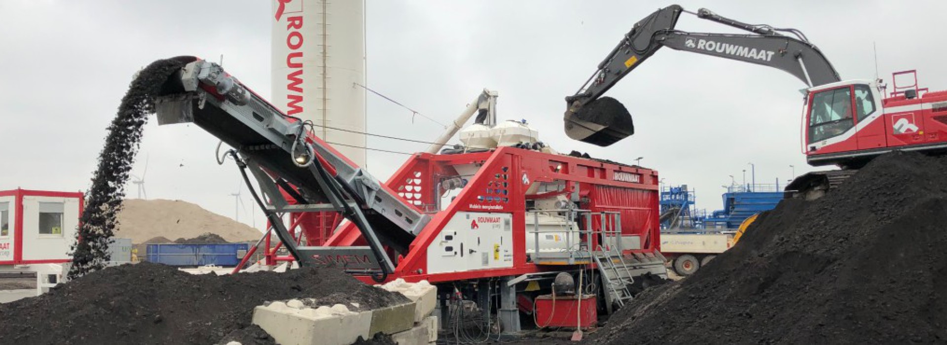 Mobiele menger recycling Rouwmaat
