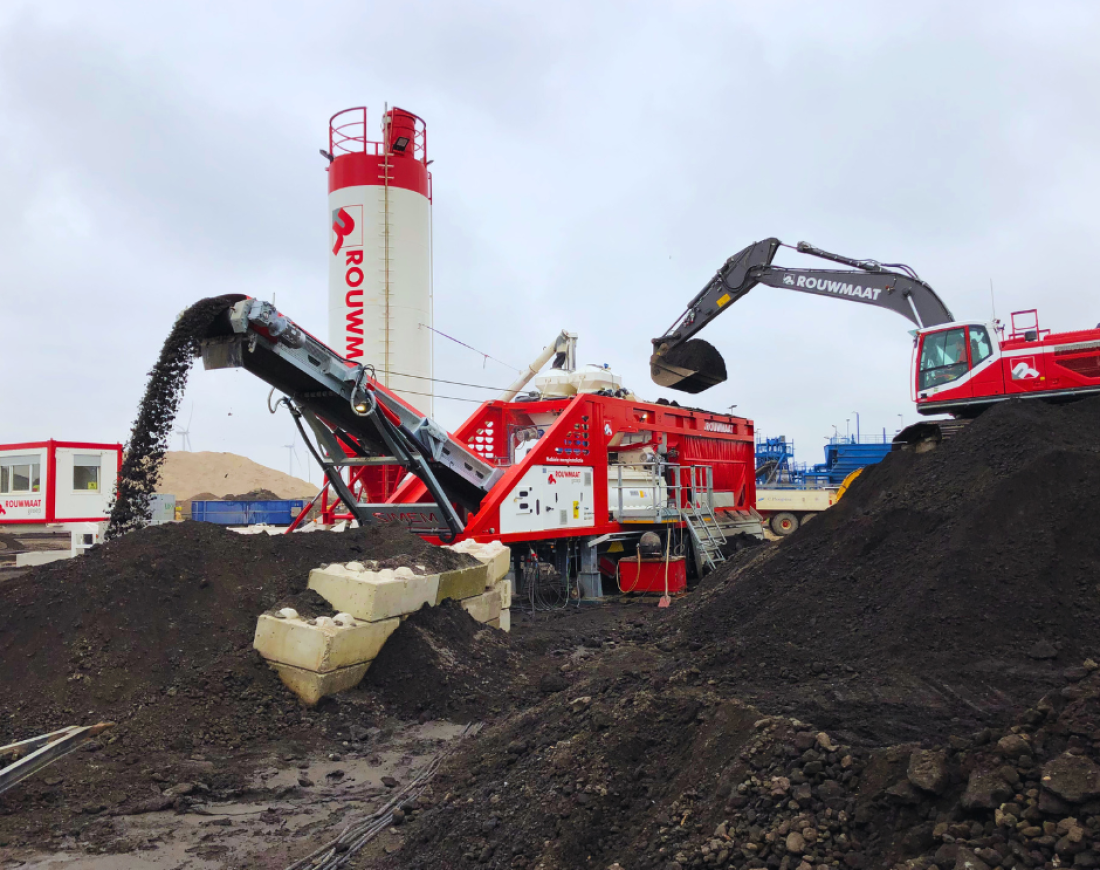 mobiele menger recycling rouwmaat