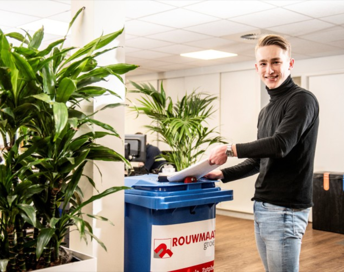 Afval container papier klant