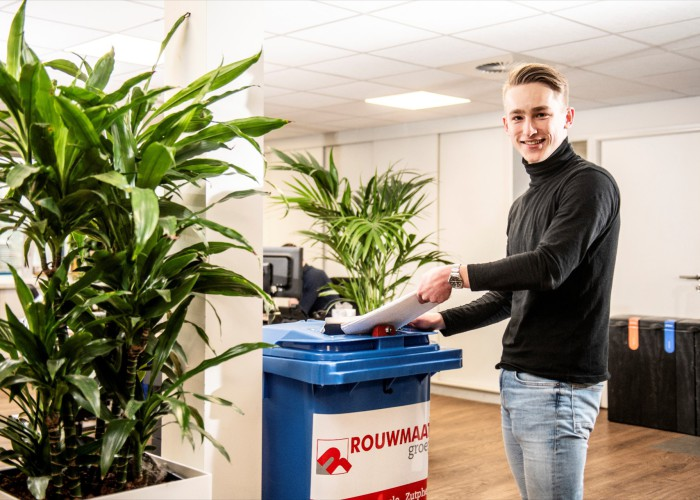 Afval container papier klant