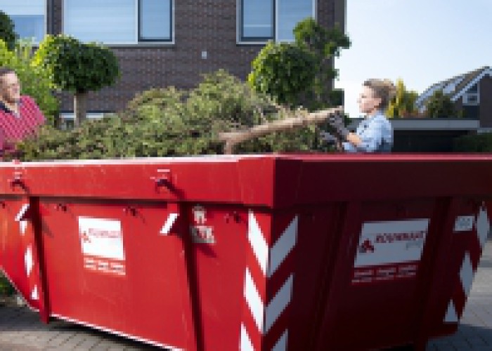 Rouwmaat bouwafval container huren