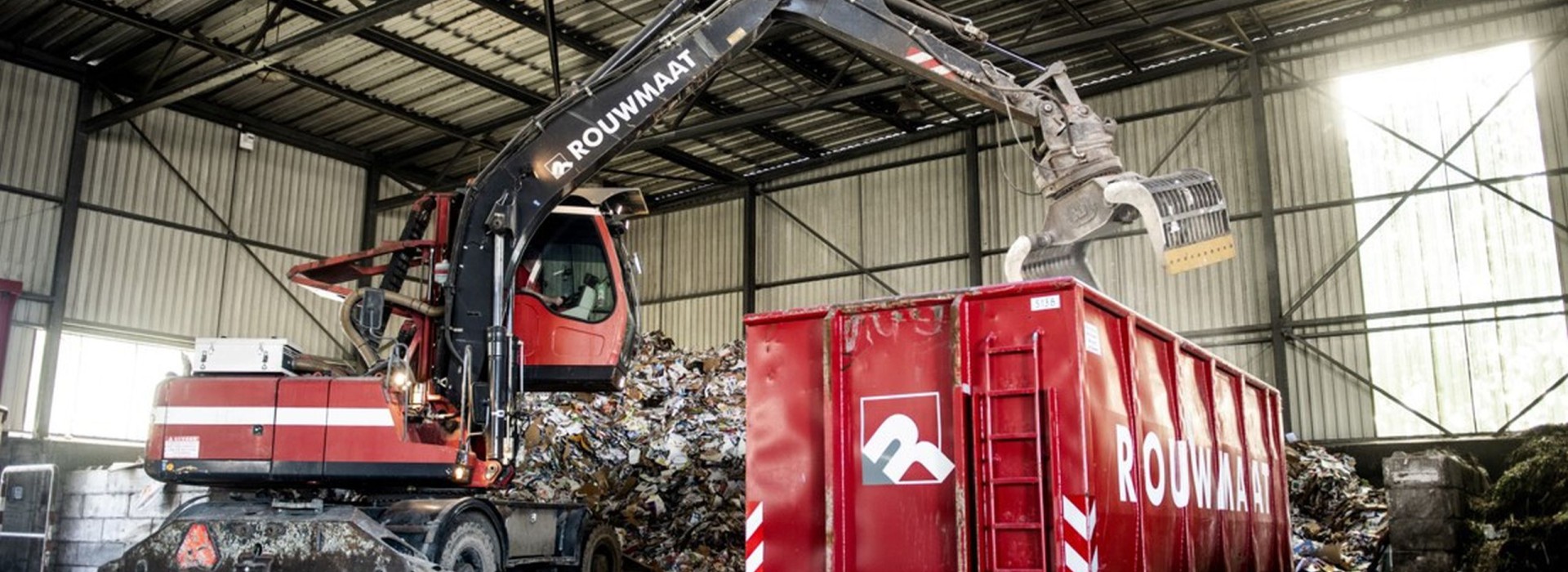 afval 40 kuub container grijper recycling Rouwmaat